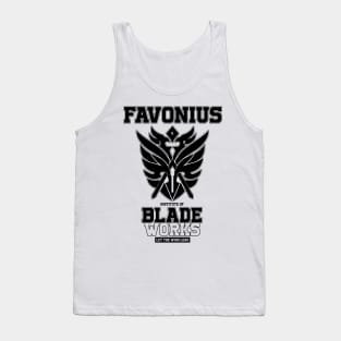 Genshin Impact Favonius Blade Works- Black Tank Top